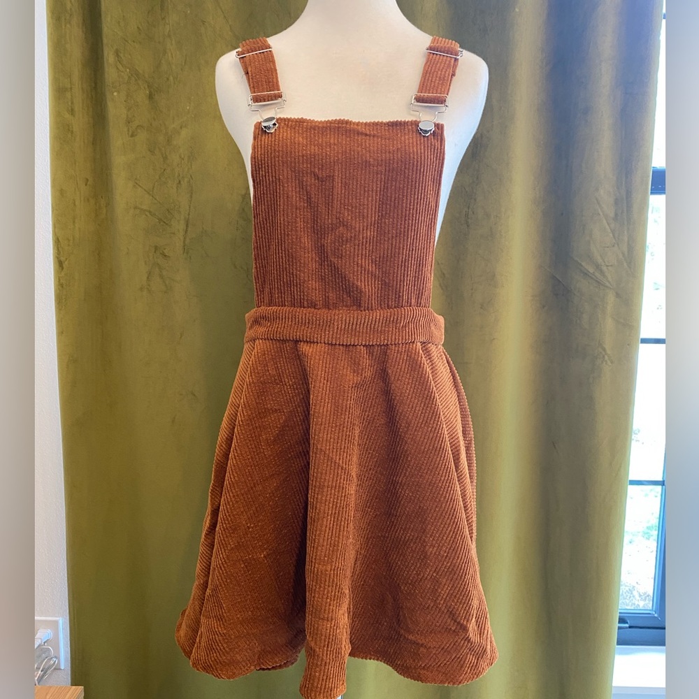 Overall Skater Skirt Dress - Corduroy